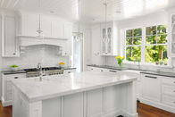 سنگ سفید کوارتز Calacatta با رنگ سفید و شیشه های Nsf برای بالای آشپزخانه