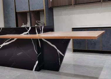 صفحات آشپزخانه کوارتز سیاه جامد جامد مقاومت در برابر حرارت سنگی مصنوعی